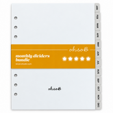 Oh So B Organiser - Monthly dividers insert