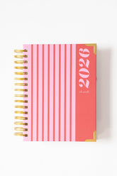2026 Gold Spiral Hardback Planner - Rouge