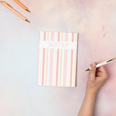 Stripe Softback Lined Notebook - Pastel