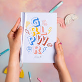 "GRL PWR" Hardback Lined Notebook - White