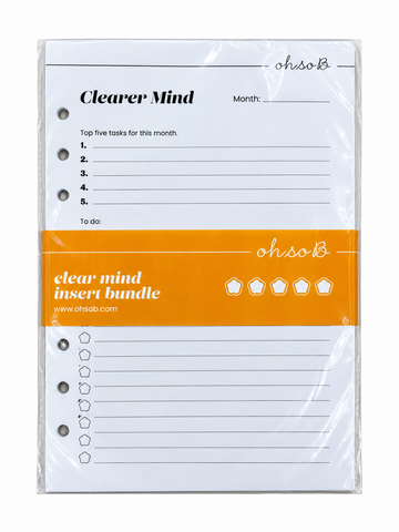 Oh So B Organiser - Clear Mind inserts