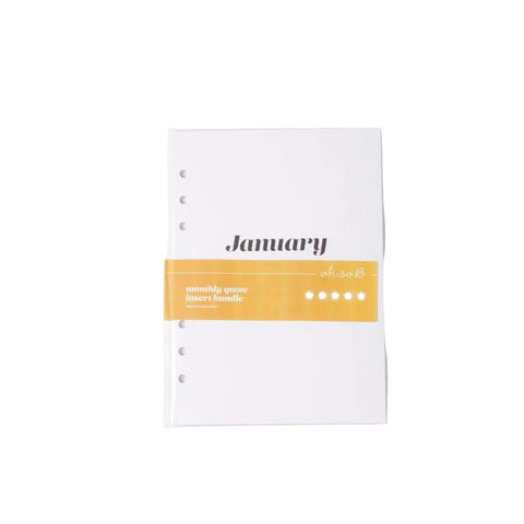 Oh So B Organiser - Monthly Quotes inserts
