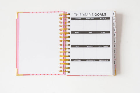 2026 Gold Spiral Hardback Planner - Rouge