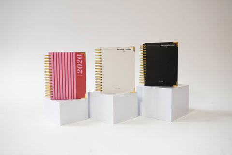 2026 Gold Spiral Hardback Planner - Rouge