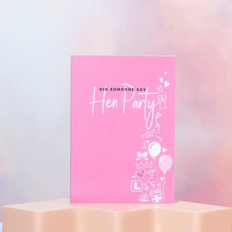 Hen Party Softback Lined Notebook - Pink