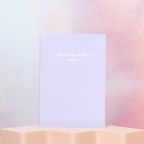 Bridesmaid Notes Softback Lined Notebook - Purple