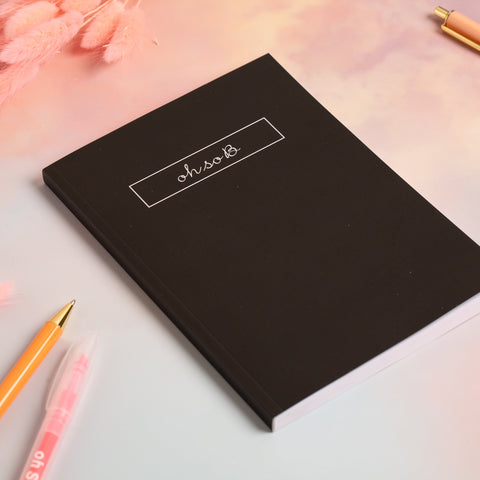 Oh So B Lined Softback Notebook - Black